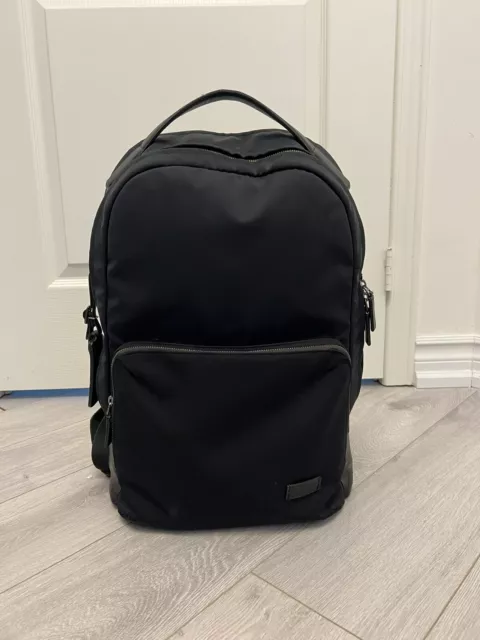 Tumi Harrison Webster Backpack Laptop Bag Nylon Leather Black 66023D