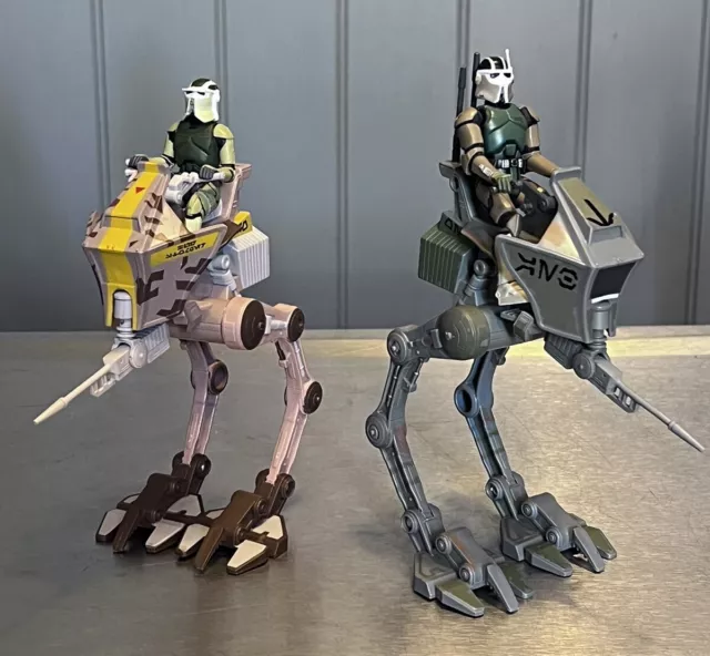 Hasbro Star Wars Clone Wars AT RT Walkers 3.75 Scale Action Figure bundle