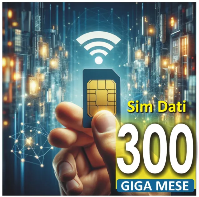 SIM DATI con 300GB a 9,99€ al mese senza vincolo di rinnovo. Connessione 4G/4G+