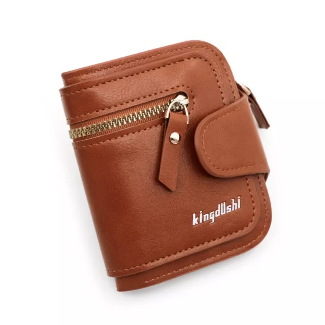 PU Large Capacity Wallet Magnetic Button Zipper Bag Portable Short Wallet