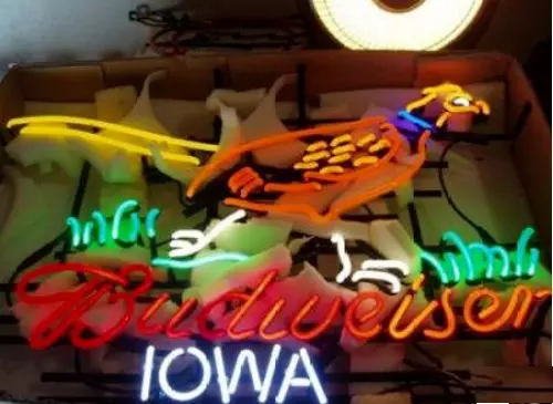 Pheasant Iowa Welcome Hunters Neon Sign 19 x15 Lamp Beer Bar Man Cave Wall Decor