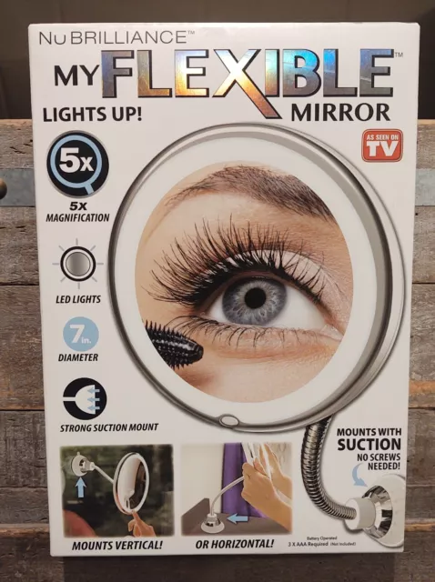 My Flexible Illuminated Mirror, 5x Mag Flex, Bendable Neck - As Seen On TV