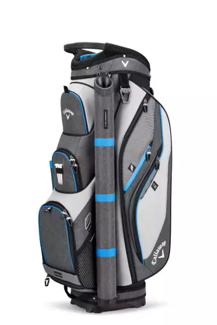 NEW Callaway Forrester 2.0 Cart Bag 19 - Silver/Titanium/Royal - Drummond Golf