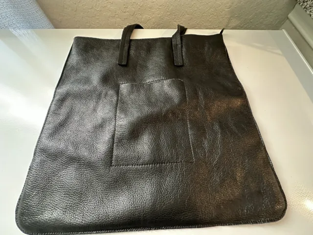 L CREDI Black Pebbled Leather Convertible Backpack Shoulder Bag Handbag Italy