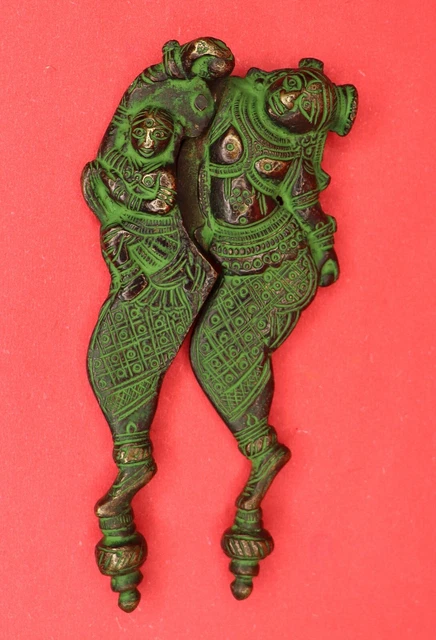 Krishna Carved Vintage Style Brass Sarota Betel Nutcracker Supari Cutter BA2167