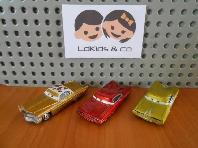 Lot de 3 VOITURES METAL Collection CARS DISNEY PIXAR (Flash McQueen) Chevrolet