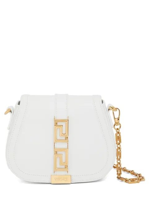 Versace Greca Goddess Mini Optic White Leather Shoulder Bag New SS24