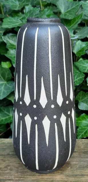 alte Vase Blumenvase Keramikvase Keramik DDR Piesche & Reif Ritzdekor Sgraffito