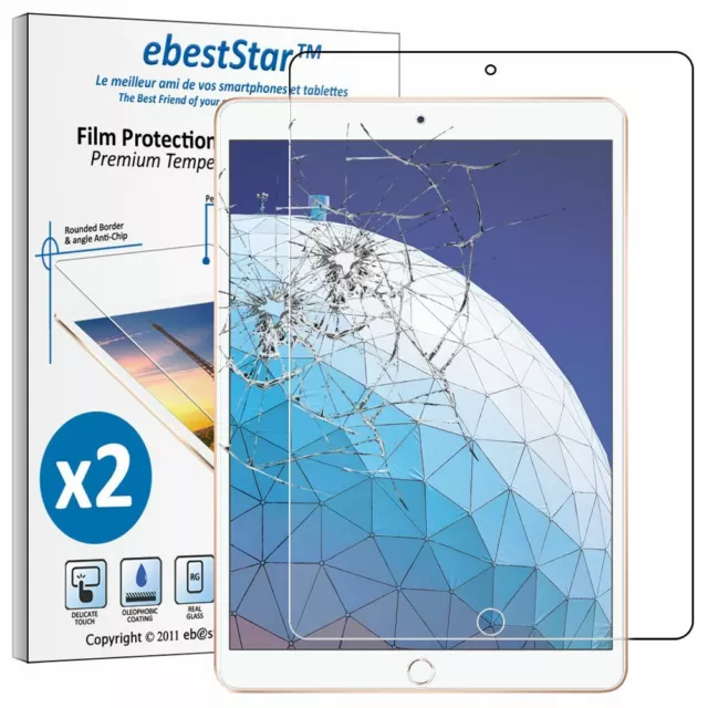 Packx2 Verre tremp� pour Ipad Air 3 2019 10.5 Film Protection Ecran