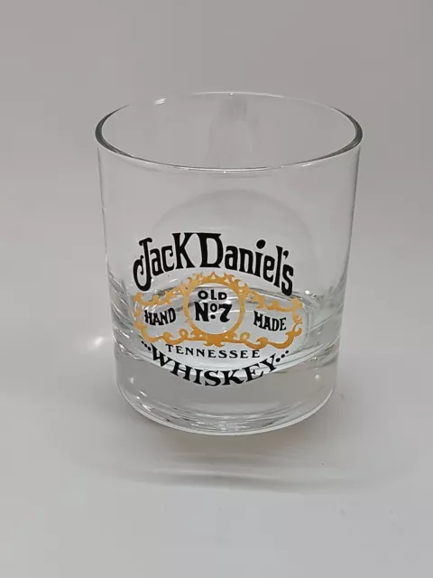 8oz Jack Daniels Old No. 7 Tennessee Whiskey Rocks Glass Gold Trim Fast Shipping