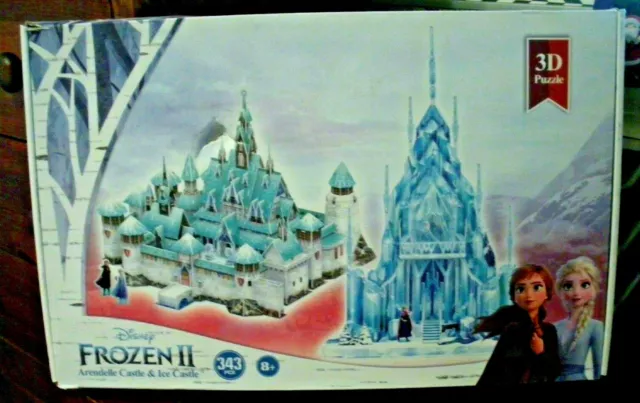 frozen 2 arendelle castle and ice castle 3d puzzle