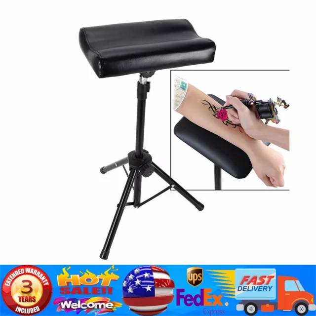 Adjustable Black Tattoo Arm rest Leg Rest Tattoo Tripod Stand Chair Heavy Duty