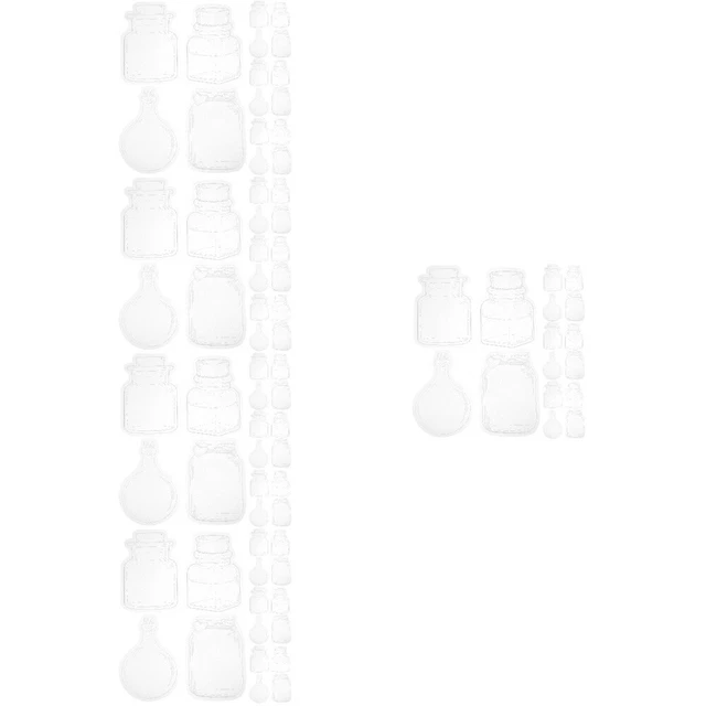 100 Stk dekorativ transparent Tagebuchaufkleber Scrapbook-Aufkleber