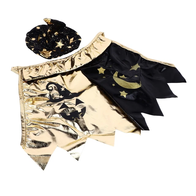 2 Pezzi Set Costumi Per Animali Di Halloween Mantello E Cappello Per Animali Di