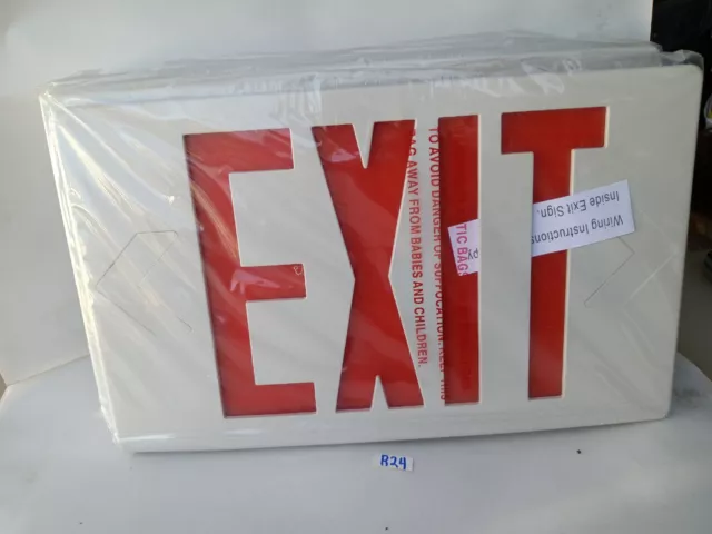 Exitronix Vex-U-Bp-Wb-Wh Thermoplastic Tled Emergency Exit Universal