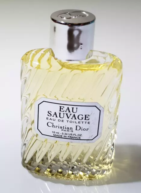 EAU SAUVAGE ~ CHRISTIAN DIOR ✱ Mini Eau Toilette Miniature Perfume (10ml 1/3 oz)