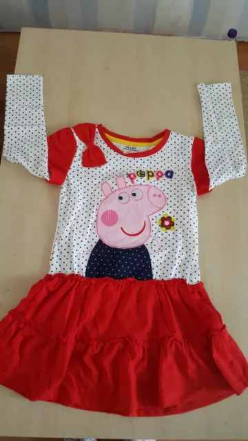 New For Girls Peppa Pig Long Sleeved Dress