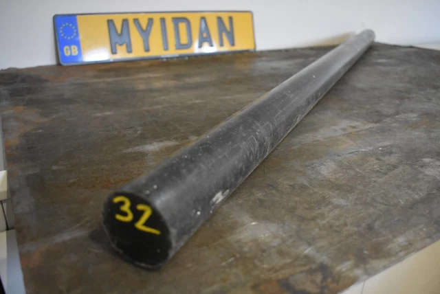 50mm x 1200mm Black Nylon 6 Engineering Plastic Billet Round Bar (32)