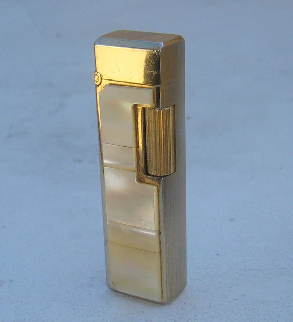 Vintage Lighter Gold Colibri Mother of Pearl c1970s