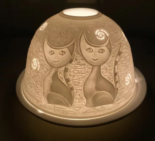 Photophore chat en céramique poterie -  France