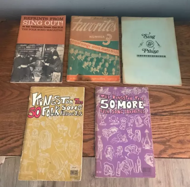 KINGSTON TRIO SONG Books Sing Out Sing and Praise Song Books Vintage ...
