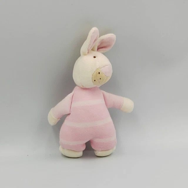 Doudou lapin blanc rose BABYSUN - 6942