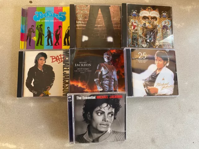 Michael Jackson CD Lot of 7! Thriller History Wall Dangerous Bad Essential +