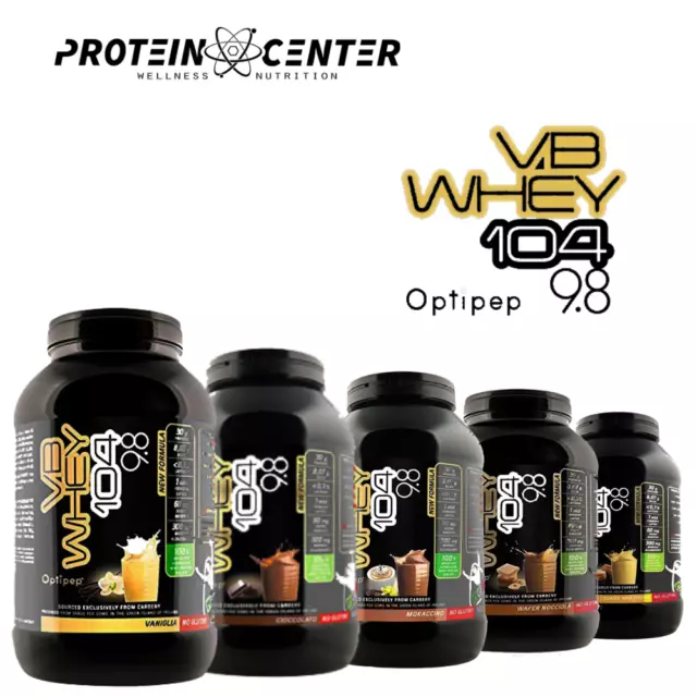 Net integratori VB Whey 104 9.8 Proteine isolate idrolizzate da 900 gr - 1980 gr