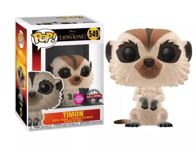 Funko Pop Disney Le Roi Lion Timon 549 Figurines Vinyle Flocked Edition Special