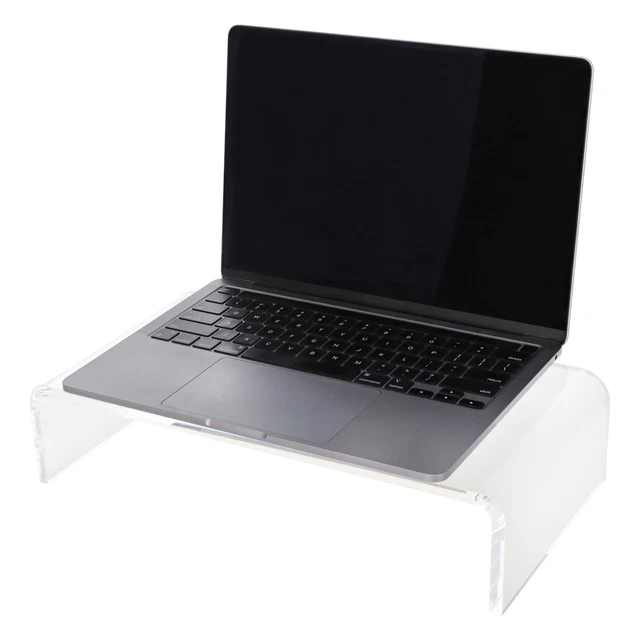 Soporte de computadora transparente de 7 peniques para monitor de escritorio - elevador de pantalla de acrílico de 15 pulgadas Soporte de computadora transparente de 7 peniques para monitor de escritorio - elevador de pantalla de acrílico de 15 pulgadas