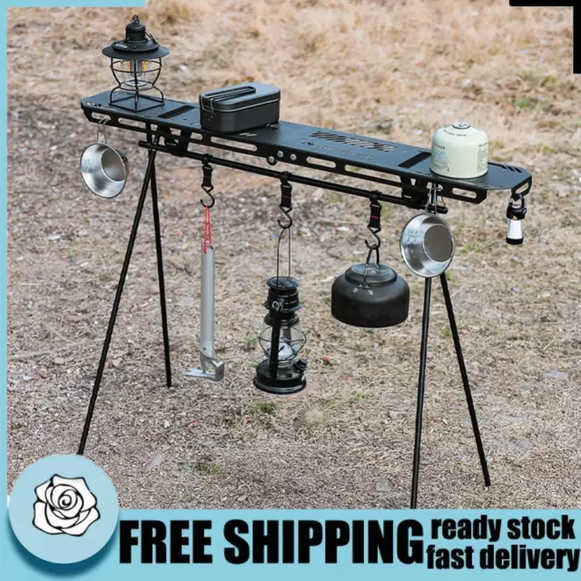 Camping Tripod Top Plate Portable Storage Table Top Board for BBQ Picnic Hiking