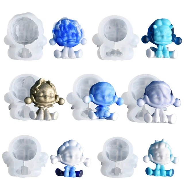 muñecas hágalo usted mismo Bubble Girl dejar caer moho velas decoración forma de silicona