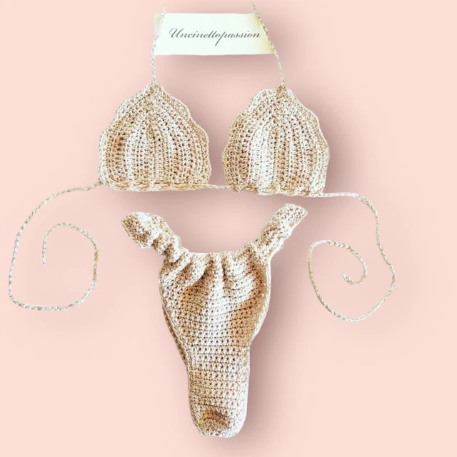 HANDMADE bikini uncinetto crochet costume da bagno donna brasiliana