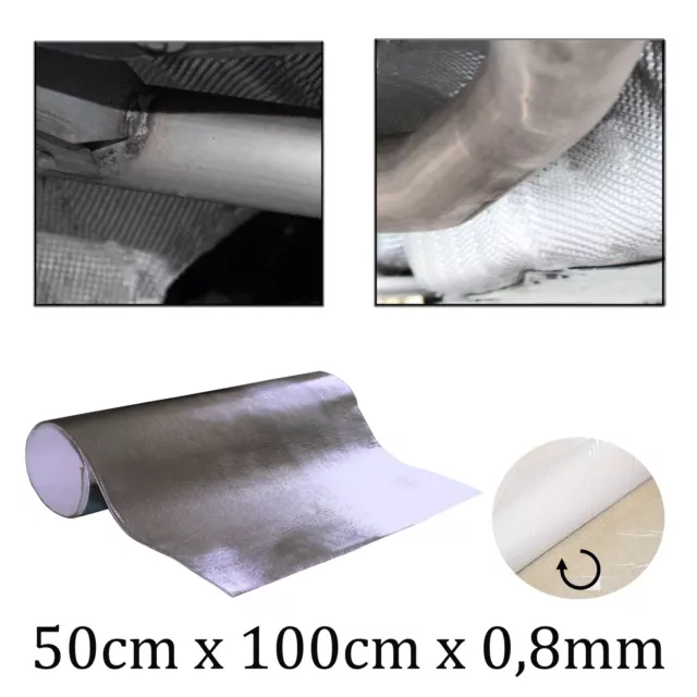 Aluminium Céramique Auto-Adhésif 500°C Échappement Thermo Protection Matelas