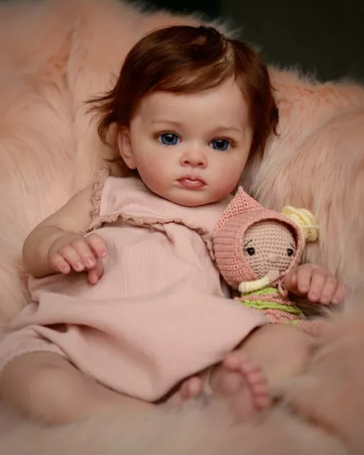 23'' Lifelike Reborn Baby Dolls Soft Silicone Vinyl Realistic Toddler Girl Doll