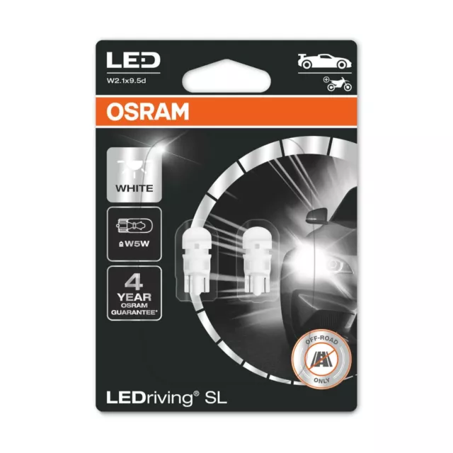 Osram 2 Glühbirnen LED Lage W5W T10 6000K 2825DWP Premium 4 Alter Von Garantie