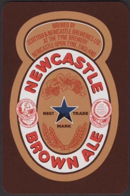 Playing Cards Single Card Old * NEWCASTLE BROWN ALE Brewery Beer Advertising Art