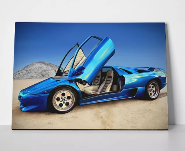 Lamborghini Blue Poster or Canvas