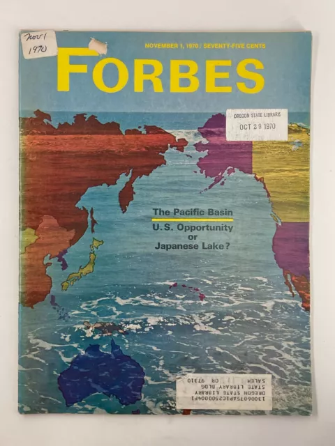VTG Forbes Magazine November 1 1970 Pacific Basin US Opportunity, Japanese Lake