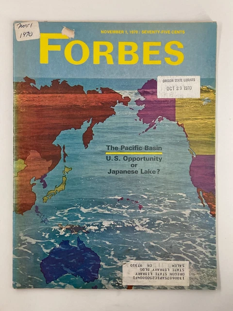 VTG Forbes Magazine November 1 1970 Pacific Basin US Opportunity, Japanese Lake
