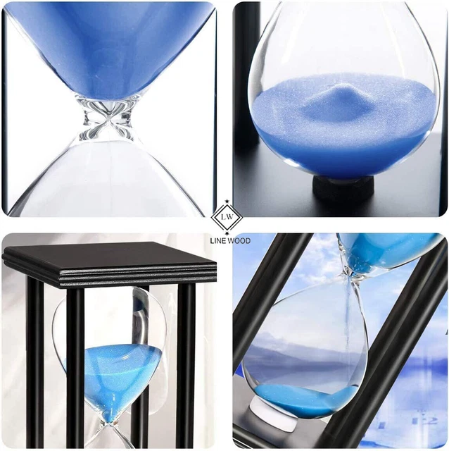 Handmade 10 inch Beautiful Sand Timer with Wooden Base Sand Nautical Hourglass