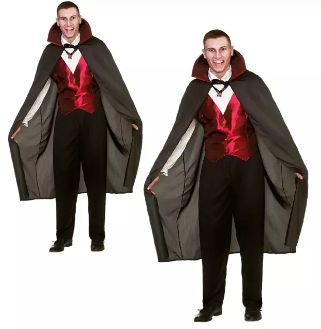 Classic Vampire Mens Halloween Dracula Fancy Dress Costume