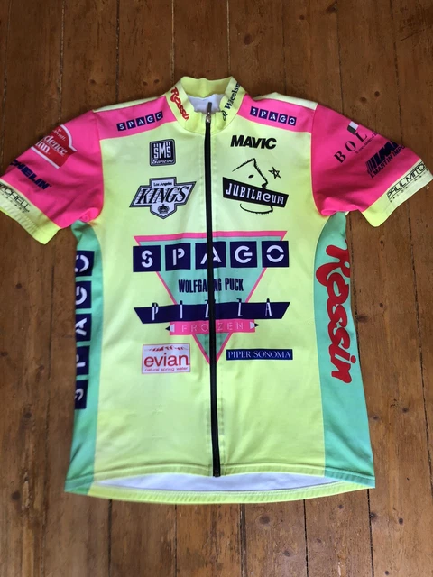 Spago Rossin SMS Santini L’eroica Cycling vintage retro Jersey Full Zip. Sz XL