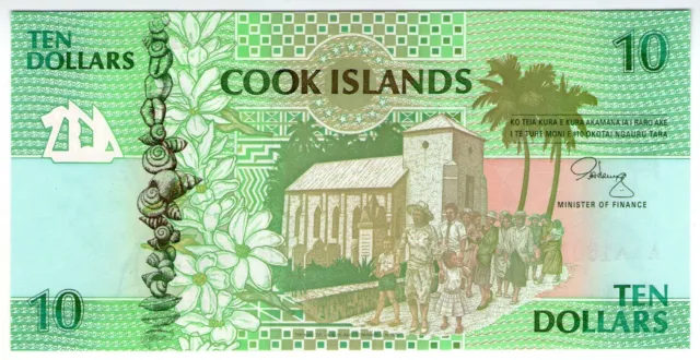 **   COOK Islands       10  dollars   1992   p-8a    UNC   **