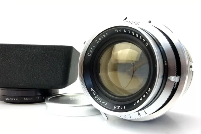 Carl Zeiss Planar 100mm f2,8 Nr 4199570 GRAFLEX 67mm + Lens Hood  jy220