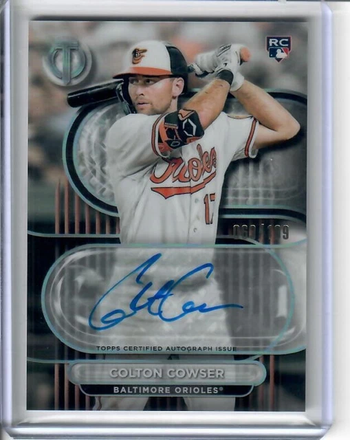 2024 TOPPS TRIBUTE COLTON COWSER carte dédicacée certifiée Topps 63/199