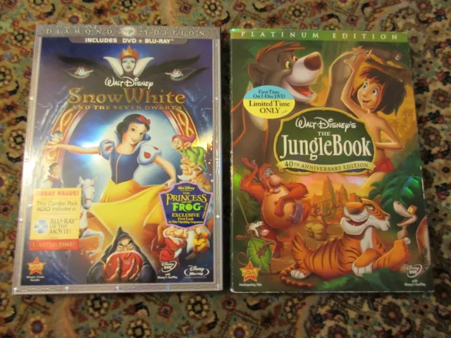 Walt Disney Snow White Diamond Edition The Jungle Book Platinum Edition Dvds Picclick