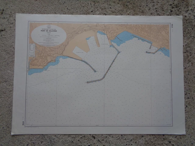 CARTE  MARINE / Port de Salerno Côte ouest d'Italie  1978