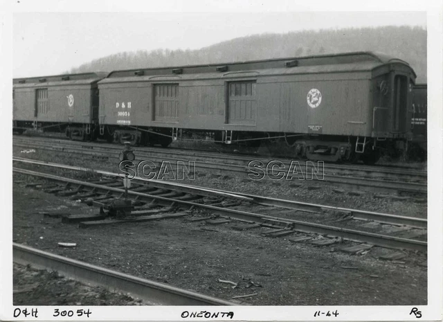 9Gg385 Rp 1964 Delaware & Hudson Railroad Work Car? Baggage ? #30054 Oneonta Ny