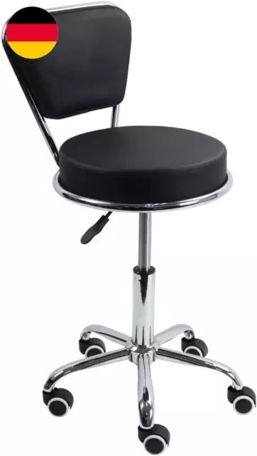 Swivel Chair Wheelchair Office Chair Height-Adjustable Swivel Stool with Low Bac